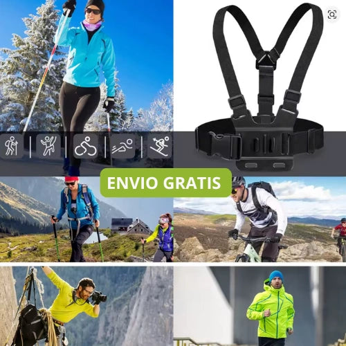 Arnés De Pecho  + Kit Soporte Celular Ajustable en 360°