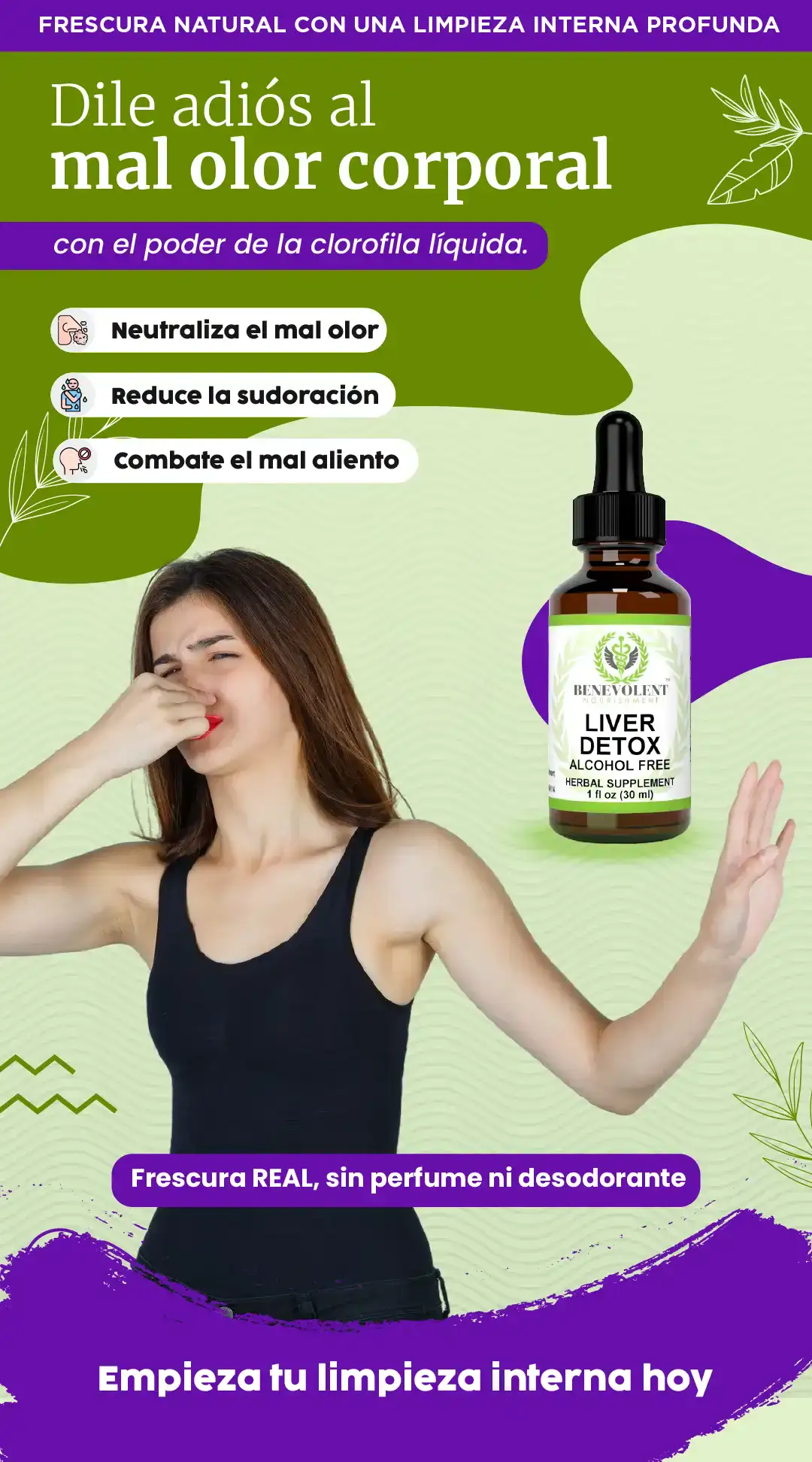 Clorofila Líquida Benevolent - Realiza un Detox Natural