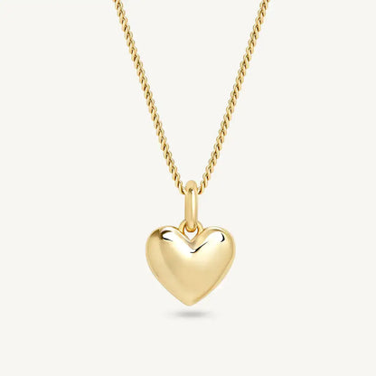 CADENA CORAZÓN  BOMBEADO  Fino Acero Inoxidable + CAJA + BOLSA